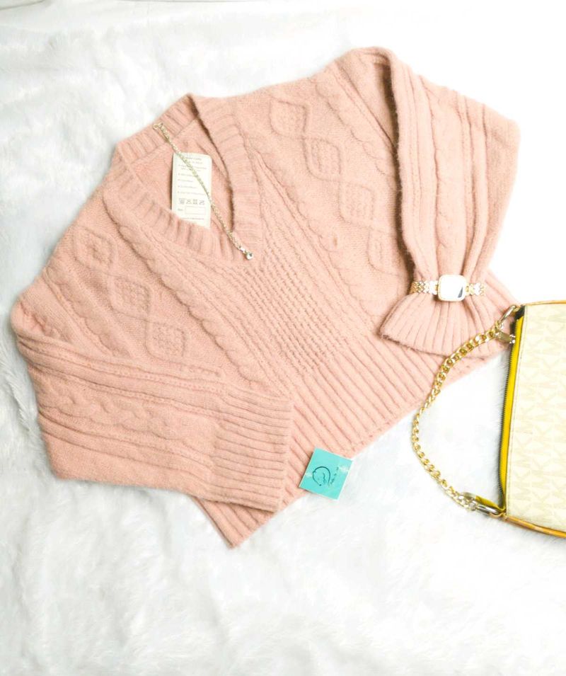 🥀♥️Pink Cable Knit Sweater🥀♥️