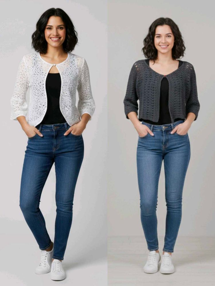 Fadded black, &amp;  white Shrugs