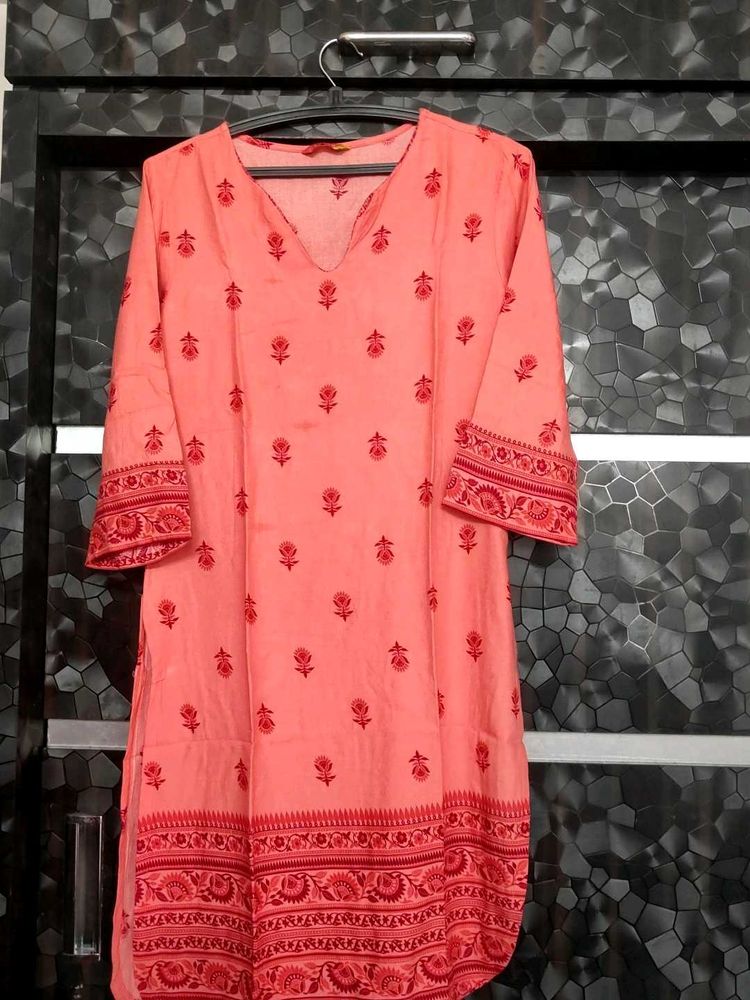 Elegant Floral Print Kurta