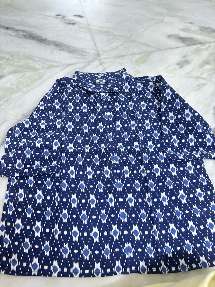 Patterned Button-Down Shirt