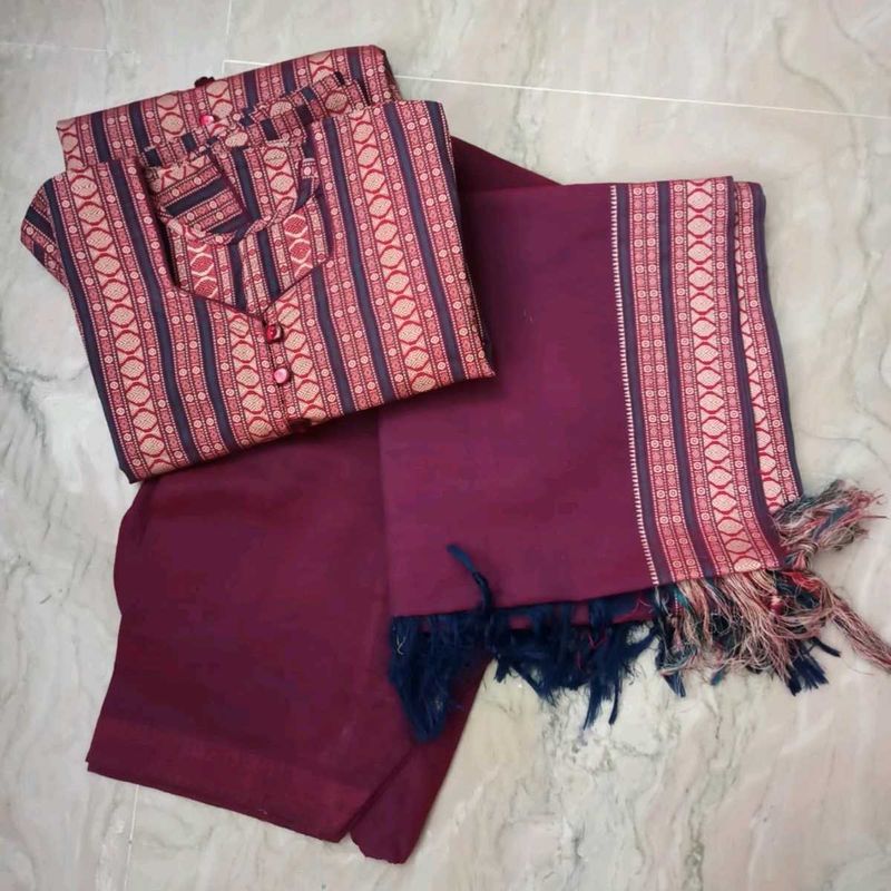 Purple Striped Suit Set