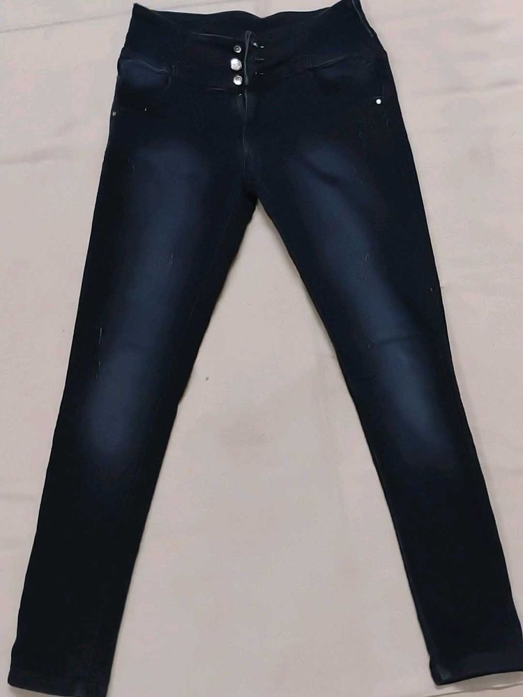 Dark Blue Denim Jeans
