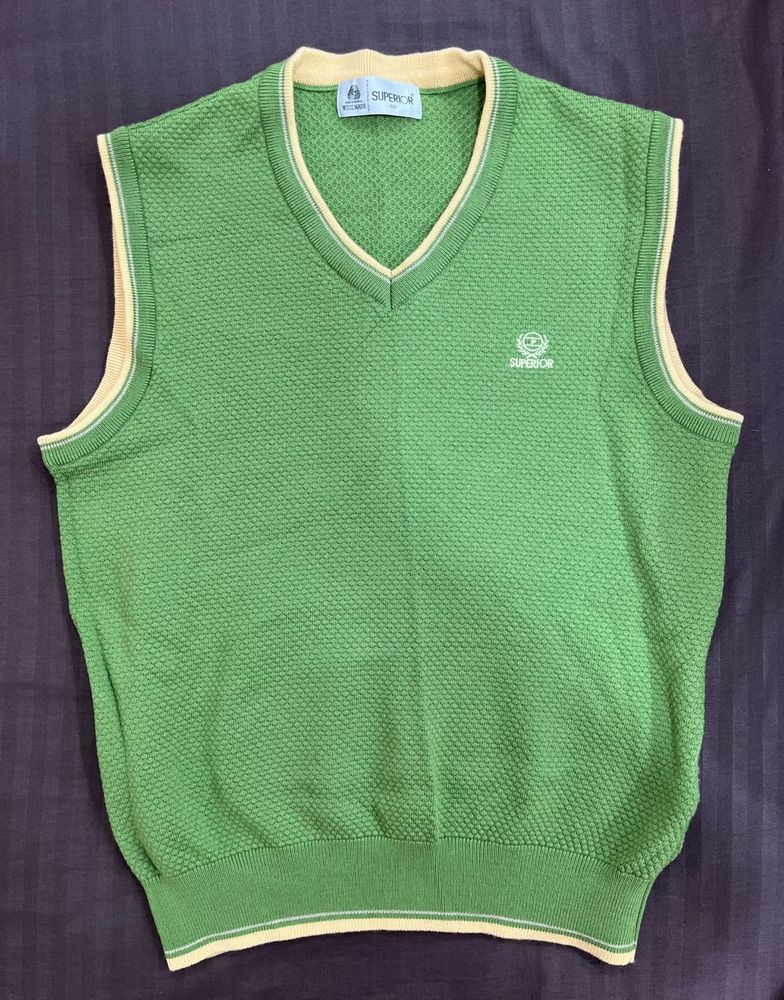 Green Cottage Core Sweater Vest