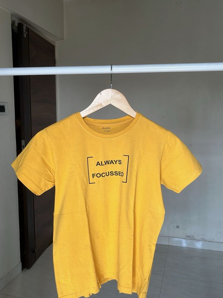 Yellow 'Always Focused' T-Shirt