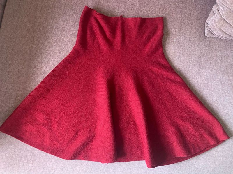 Red Mini Skater Skirt