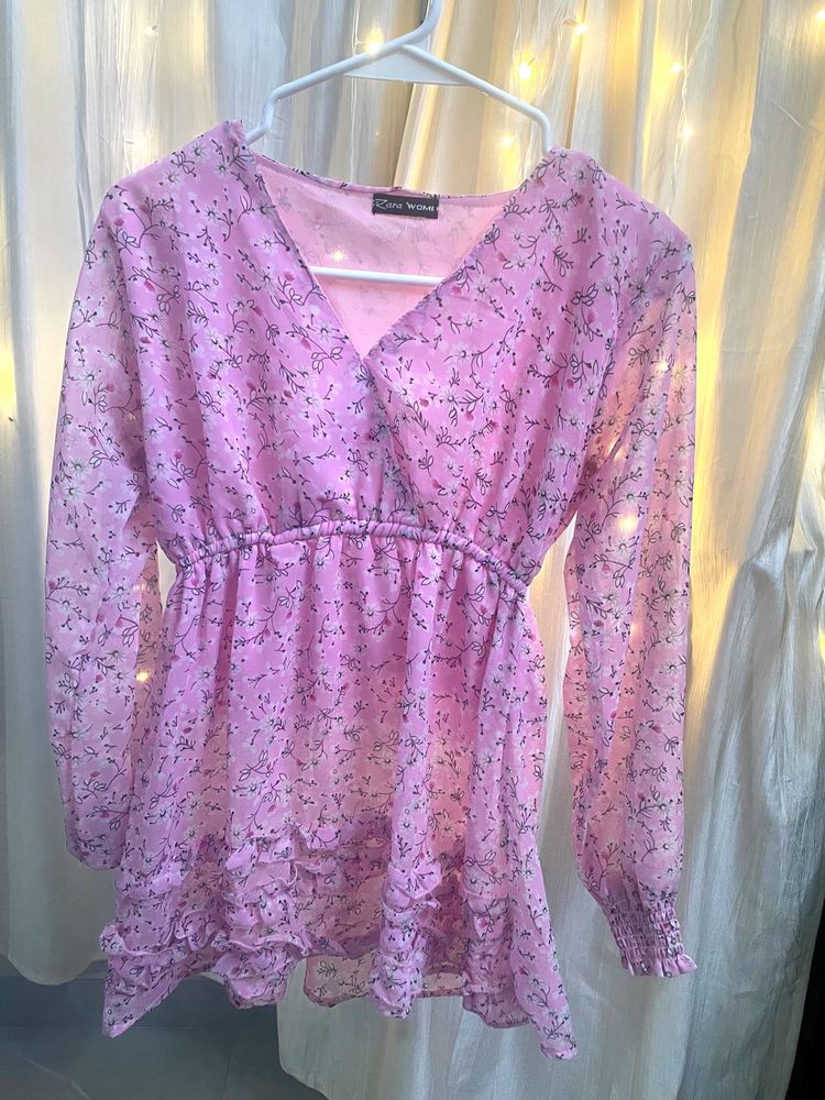 Pink Floral Top