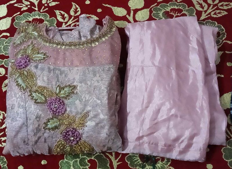 Embroidery work gown padd added