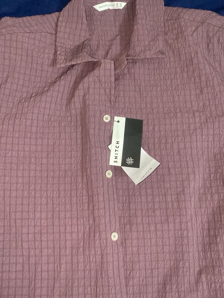 Snitch Mauve Textured Shirt