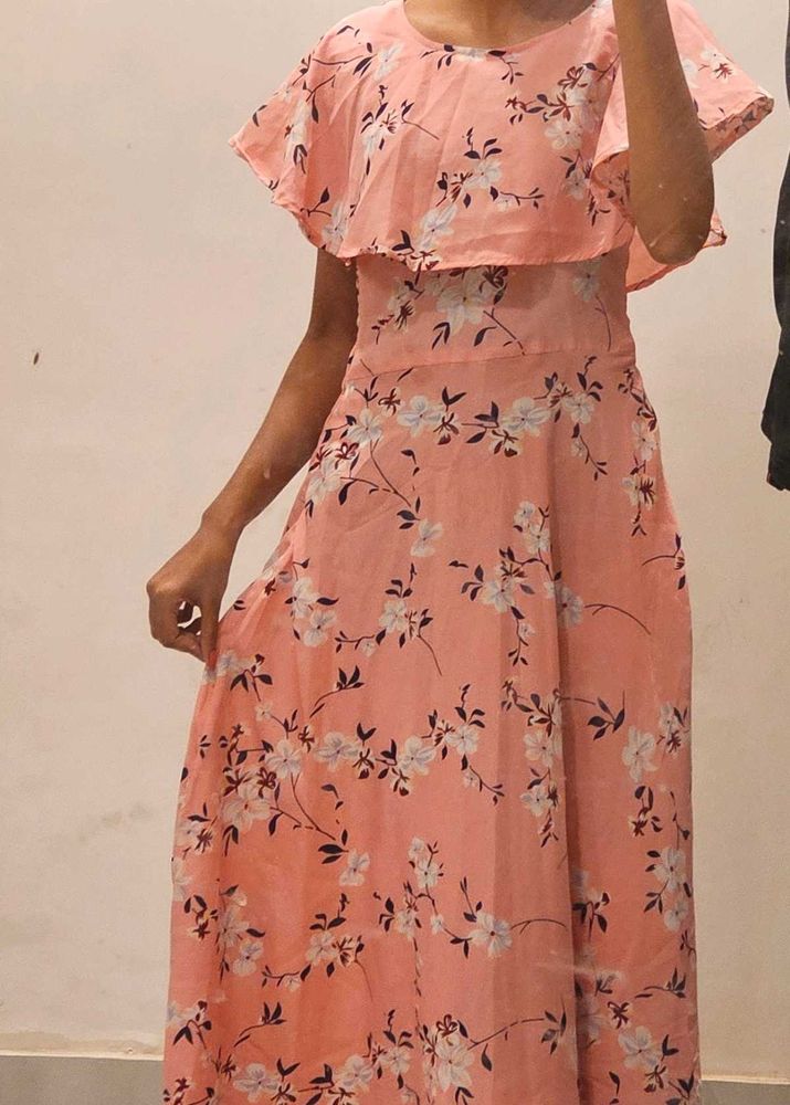 pink floral maxi dress