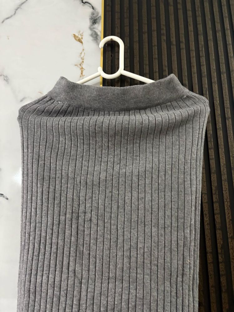 New Grey Skirt Till Knees