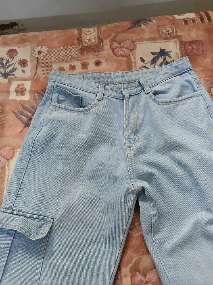 Light Blue Cargo Jeans