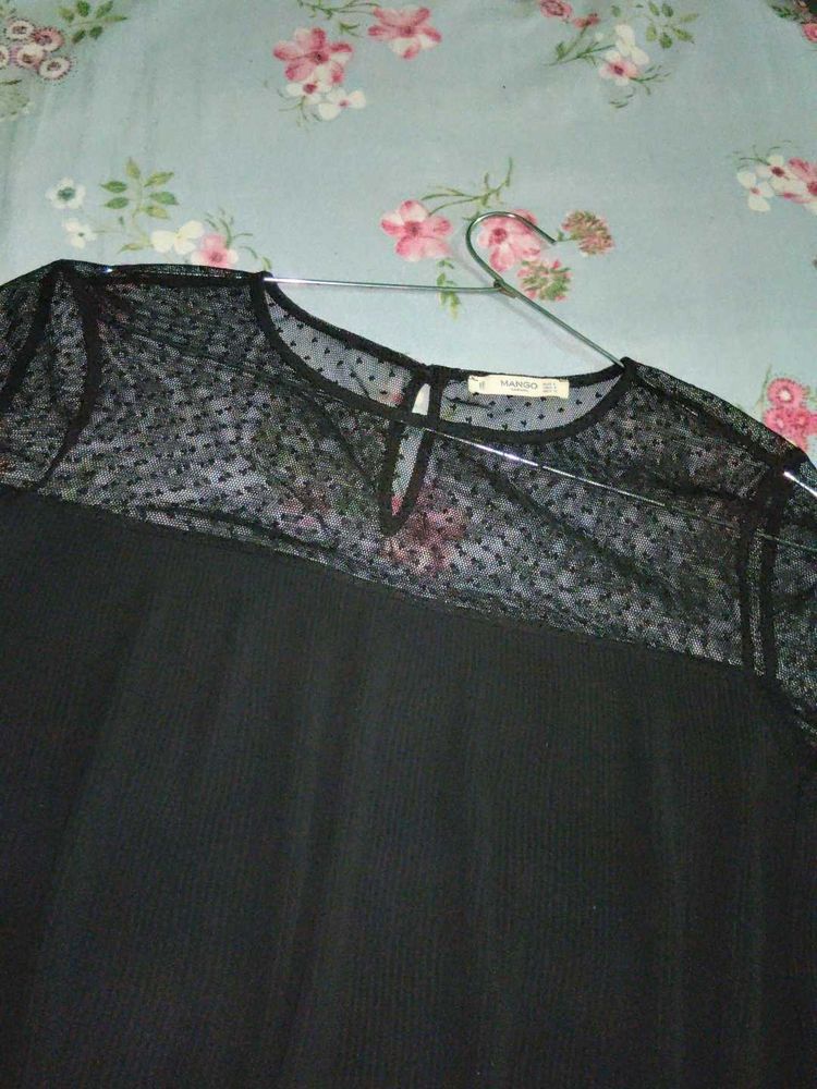 Elegant Black Sheer Top