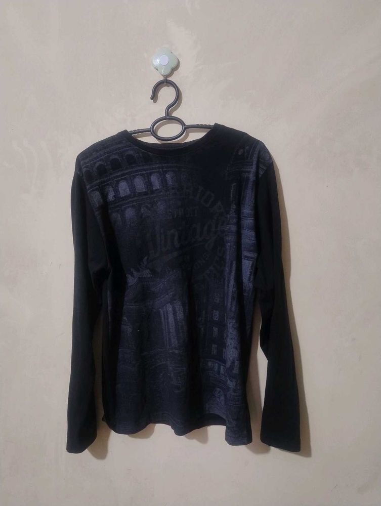 Black Long Sleeve Casual Tshirt