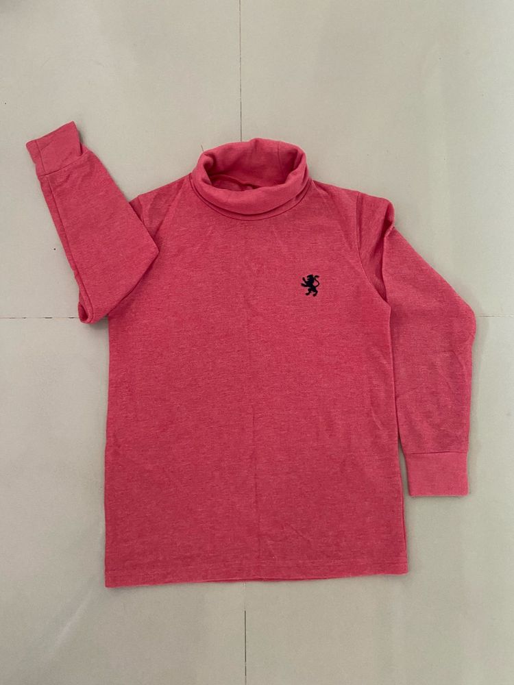 Pink Long Sleeve Turtleneck