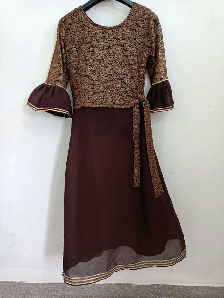 A Line Kurta With Jacket