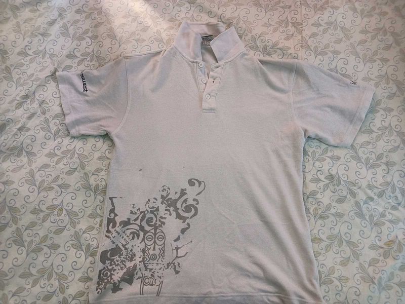 White Short Sleeve Polo Shirt