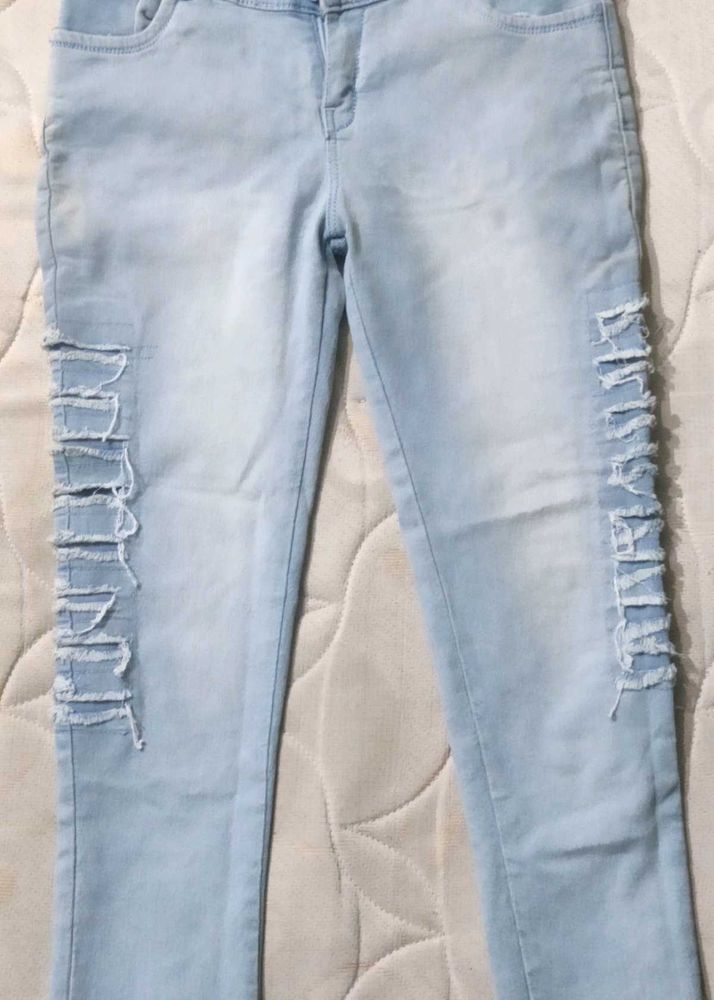 Ripped Light Wash Jeans