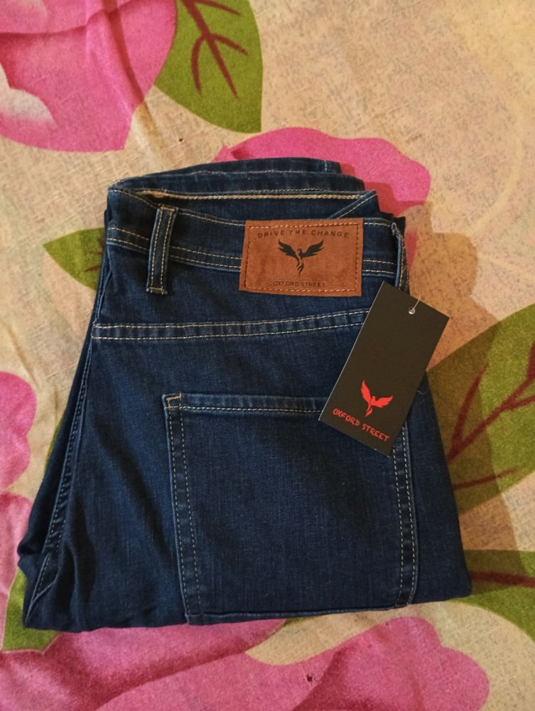 Dark Blue Denim Jeans For Men