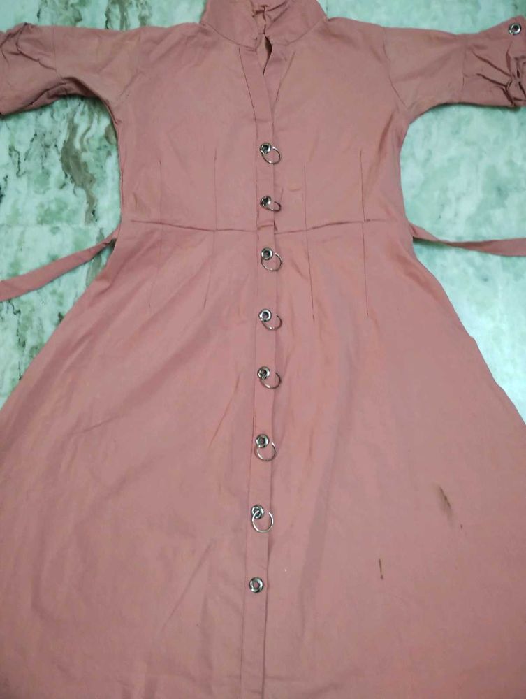 Pink Shirt Dress