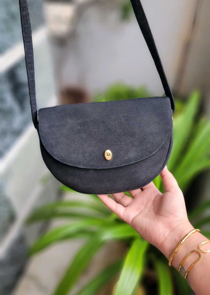 Dior Vintage Sac A Main Black Crossbody Bag