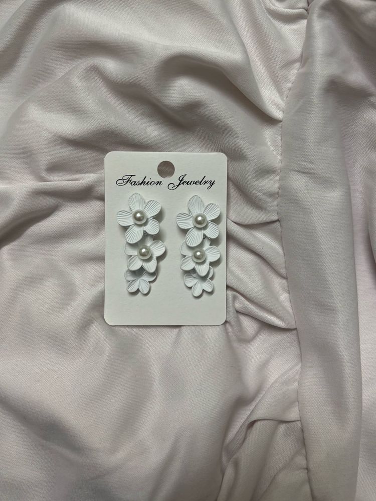 Floral Pearl Drop Earrings