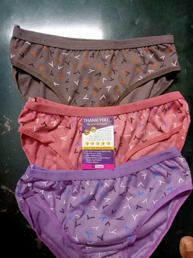Set Of 3 Colourful Summer Panties