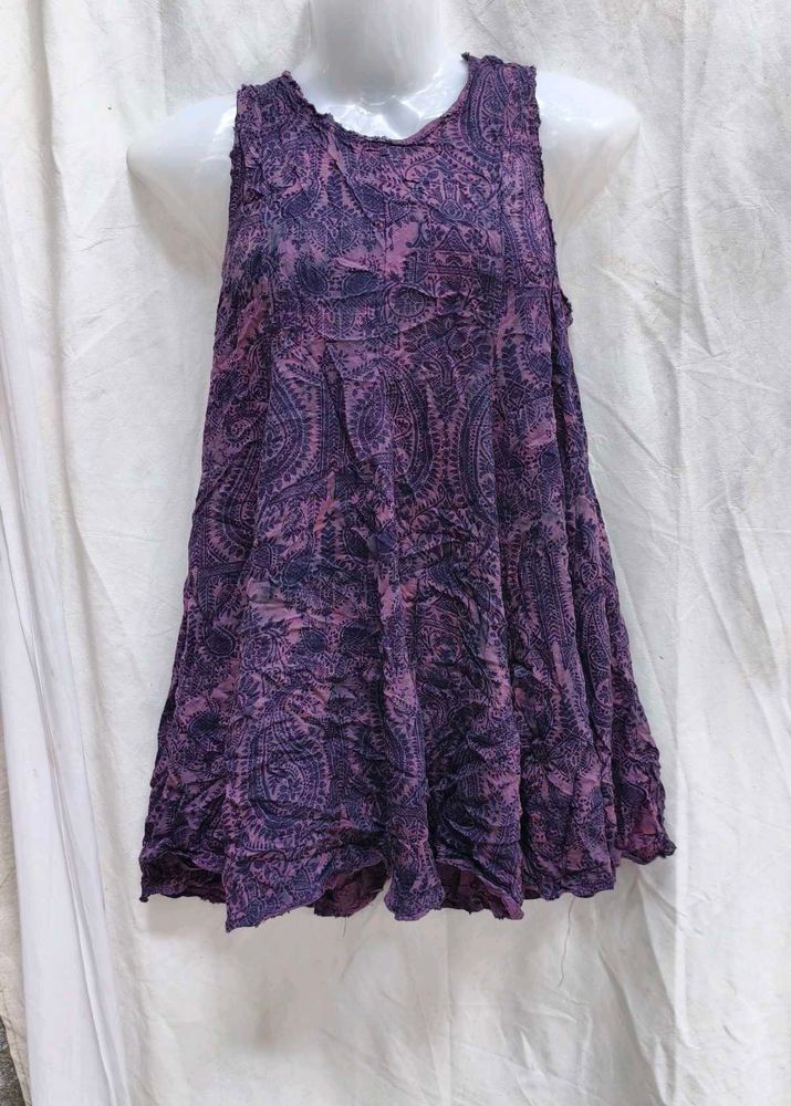 342011. Purple Sleeveless Dress