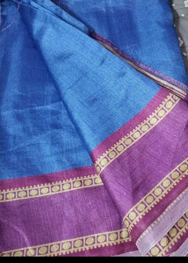 Blue &amp; Purple Ethnic Saree