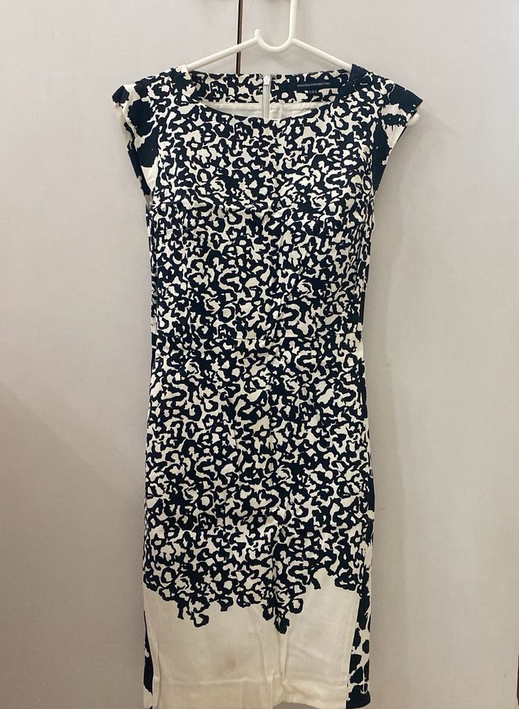 Black &amp; White Print Dress