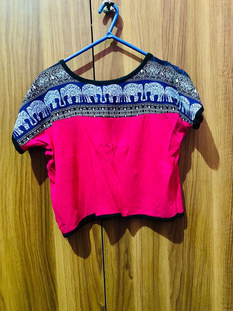 Pink Crop Top