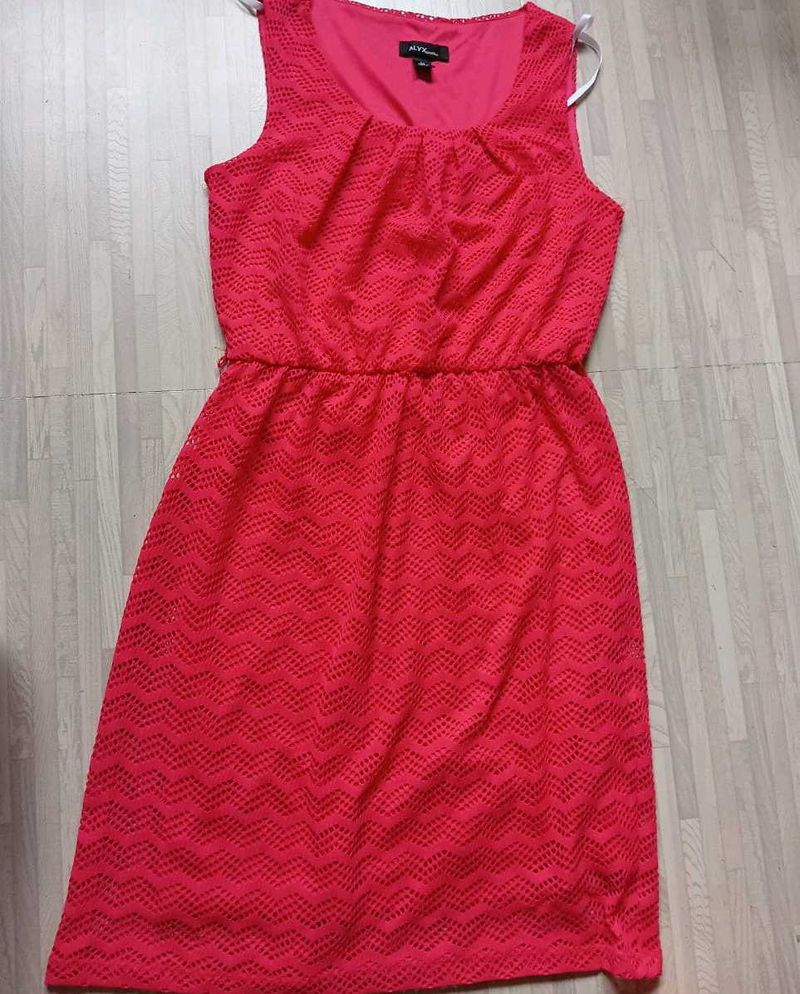Coral Sleeveless Dress