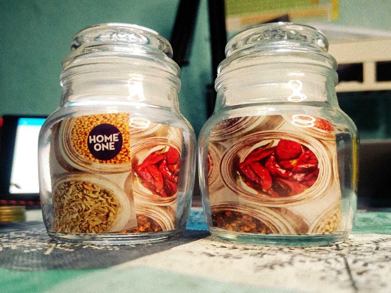 Home One Glass Jars (Set of 2)