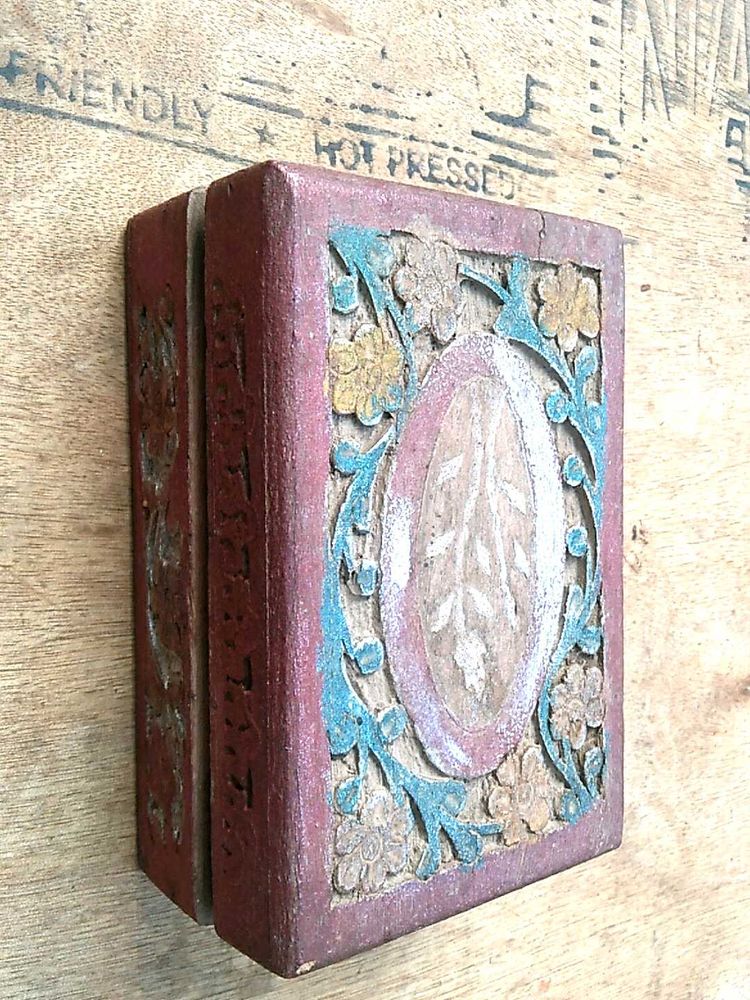 Vintage Carved Wooden Box