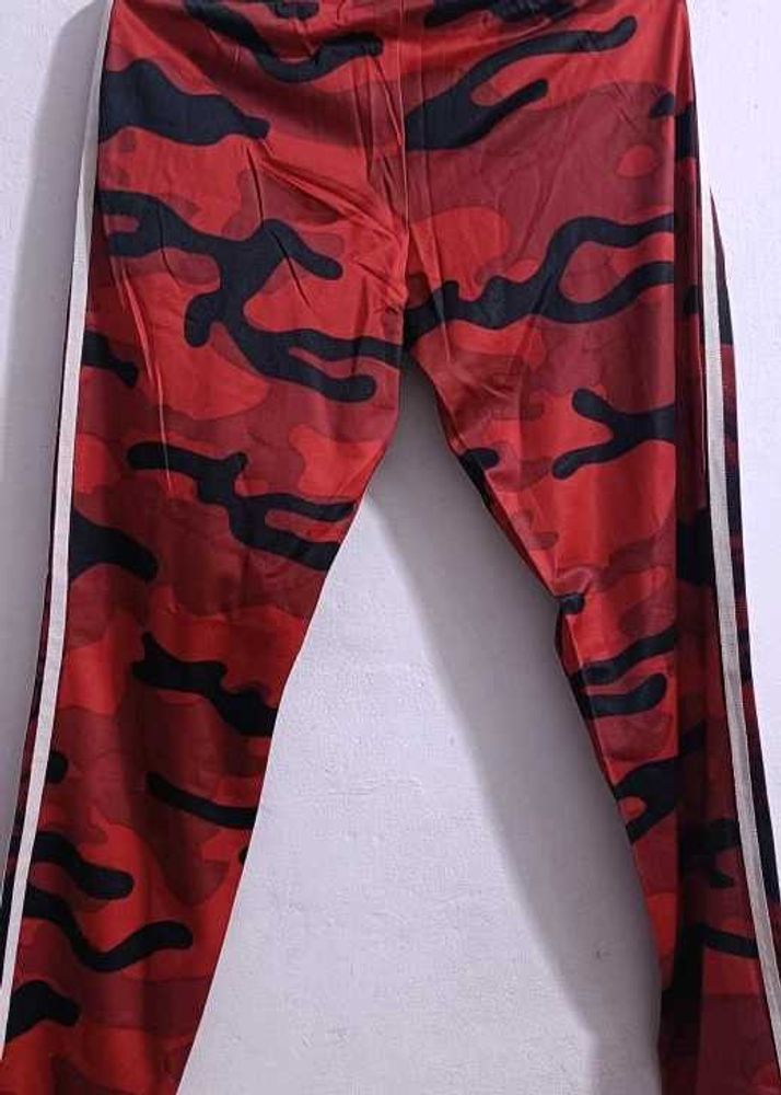 Red Camo Print Pants