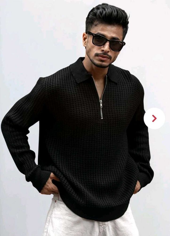 Men&#39;s Black Knit Sweater