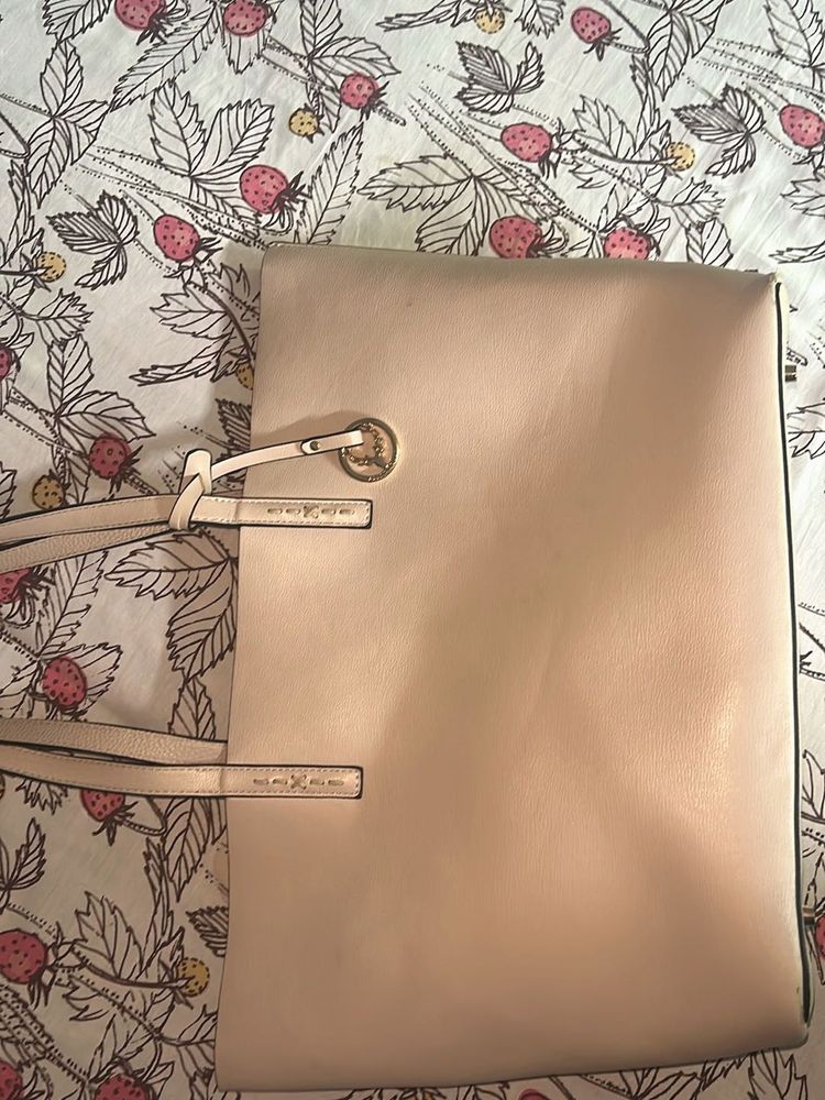 Blush Pink Tote Bag With Mini Pouch