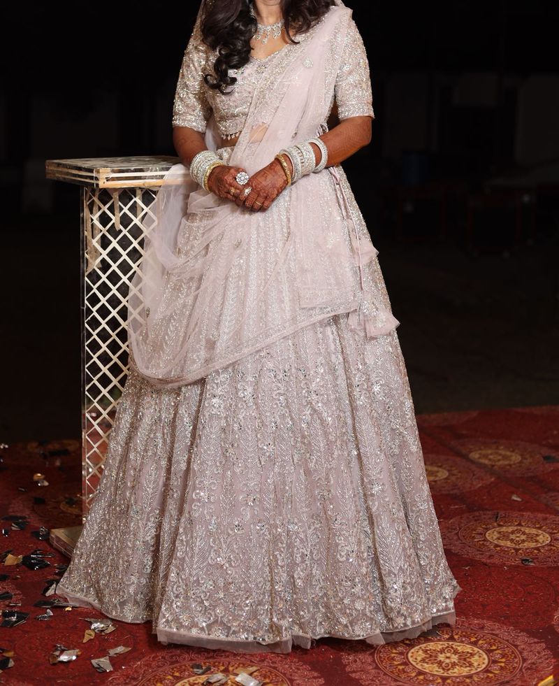 Diamonds Work Lehnga