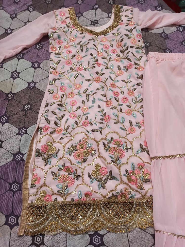 Pink Sharara Set