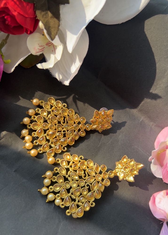 Elegant Gold-Tone Drop Earrings