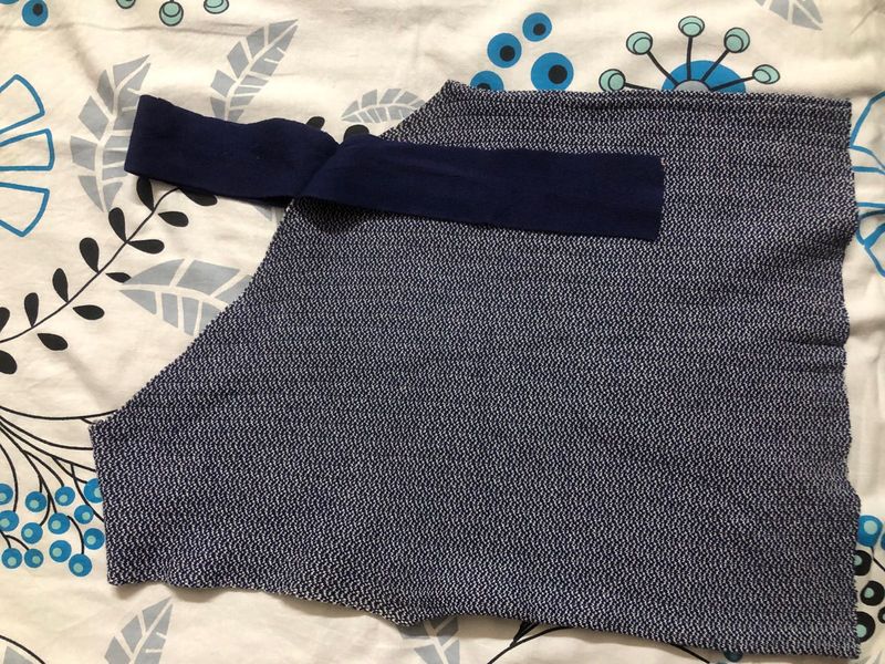 Blue One Shoulder Top