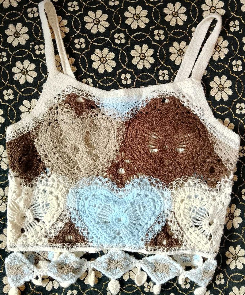 Crochet Patchwork Crop Top