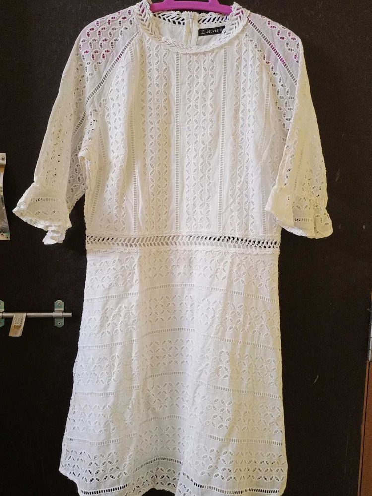 Cute White Broderie Anglaise Dress