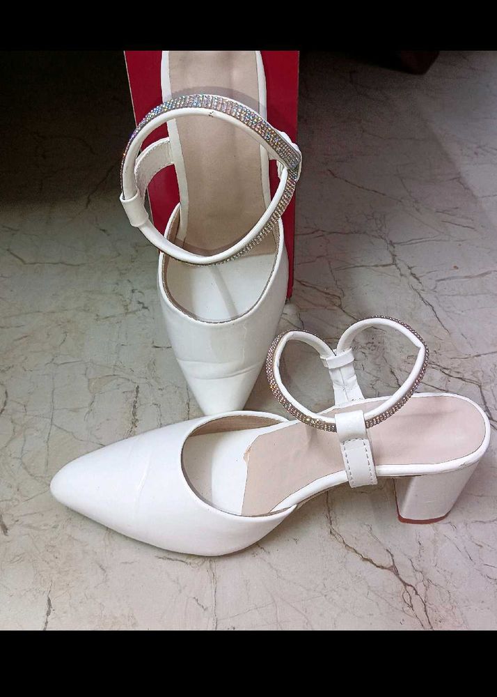 White Wedges Heel Sandles Classy