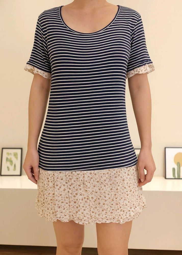 Striped Floral top