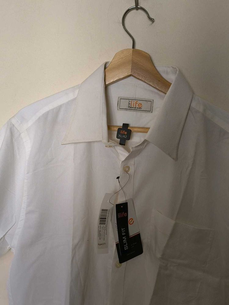 Men&#39;s White Slim Fit Shirt