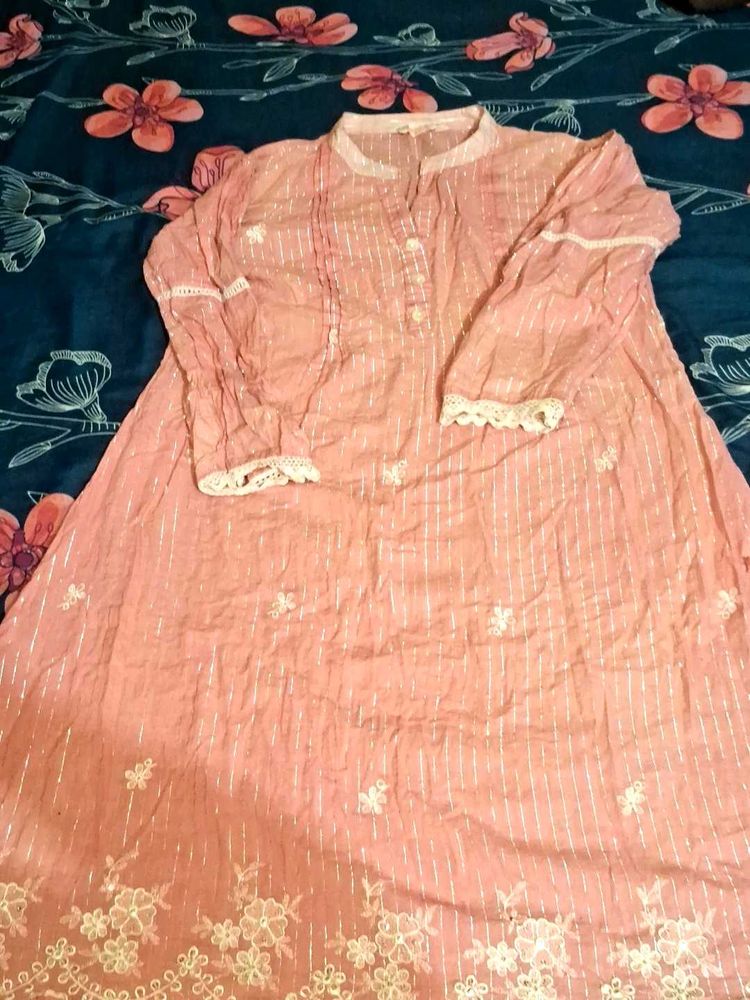 Beautiful Kurti Frock With Dupatta