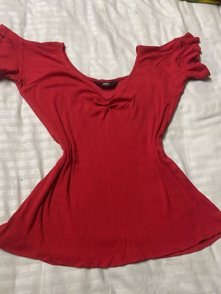 Cute Red Max Top
