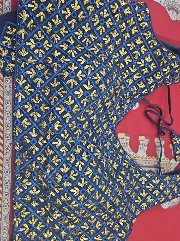 Embroidered Blue Blouse