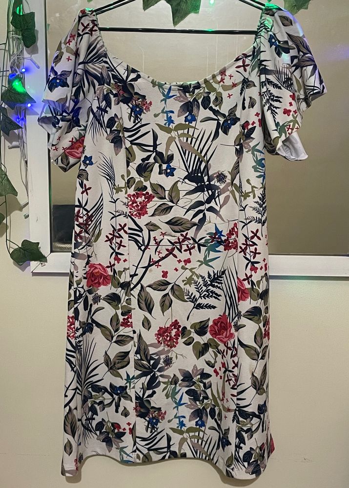 Sweetheart Neck Multicolour Dress