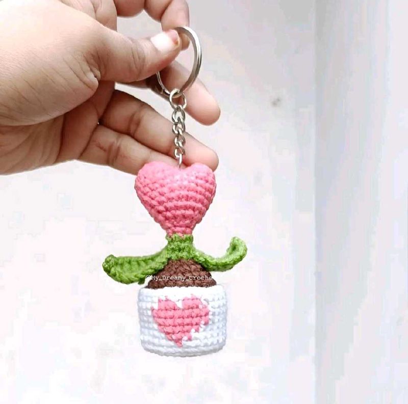 Potted ❤️ Flower Keychain/Charm